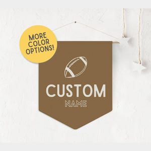 Personalized Sports Pennant for Kids, Custom Name Wall Banner, Personalized Banner, Nursery Playroom Decor, Great for Big Boy Room