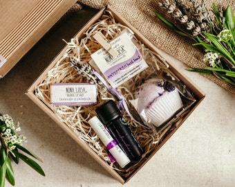 Lavendel Spa Box | Neue Mama Spa Geschenk | Selbstpflege für Mama | Self Care Spa Geschenk | Kuschelige Geschenkbox | Hygge Geschenkbox