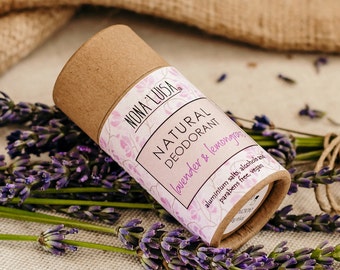 Lavendel und Zitronengras Natürliches Deodorant (35 ml) | Zero Waste Deodorant, Deodorant für empfindliche Haut, ungiftig, plastikfreies Deodorant