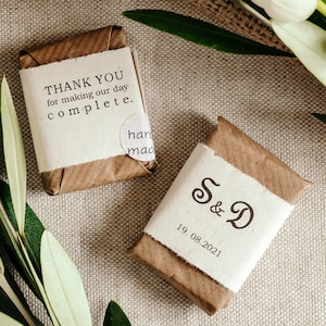 20x Mini Bomboniere di Sapone Naturale / 100% Naturale di Nona Luisa / Bomboniere di Sapone nuziale, Bomboniere di Sapone Artigianali, Regalo Personalizzato per gli Ospiti