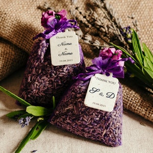 10x Lavender Buds in Purple Sachet | 100% Natural by Nona Luisa | Unique Lavender Wedding Favors, Dried Lavender Bags, Dry Lavender Buds