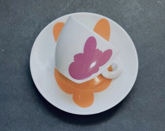 Matteo Thun Espresso Cup + Saucer Set with Limited Edition Decoration by Jeff Koons in Gift Tin 2 - Illy/Rosenthal, Italy/Germany 1991/2001