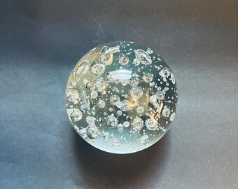 Large Spherical Controlled Bubble Glass Object/Paperweight