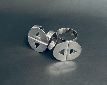 Pair Nathalie du Pasquier Postmodern Napkin Holders - Mempis Era - Bodum, Switzerland 1987