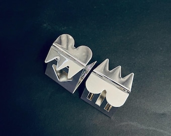 Pair Nathalie du Pasquier Postmodern Napkin Holders - Mempis Era - Bodum, Switzerland 1987