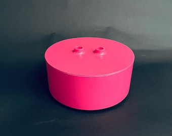 Vignelli Heller Pink/Magenta Large Size Covered Serving Bowl Max 1 Dinnerware - 1970s