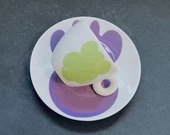 Matteo Thun Espresso Cup + Saucer Set with Limited Edition Decoration by Jeff Koons in Gift Tin 3 - Illy/Rosenthal, Italy/Germany 1991/2001