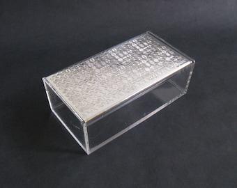 Sigrid Kupetz WMF Lucite Box, Silver Plate Lid, Germany 1960s