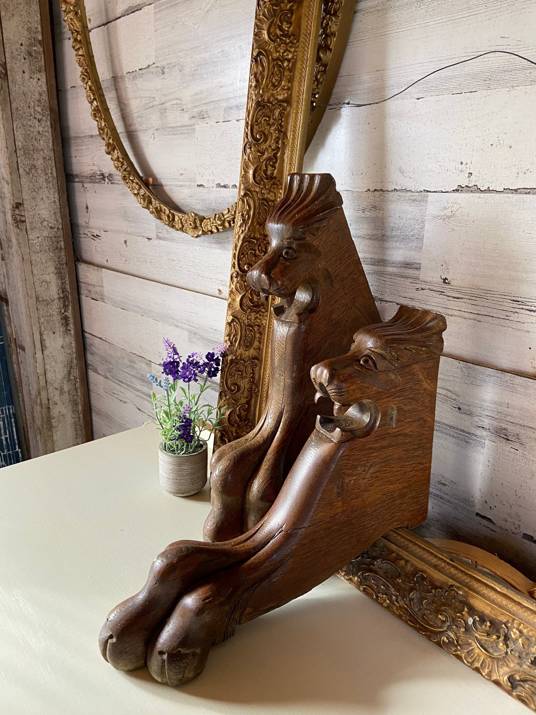 Antique Table Legs, Lions Head , Claw Feet, Tiger Oak , Oak, Solid Wood ,  Corbels , Architectural Salvage - Etsy