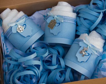 Diaper Cupcakes - It's a Boy - Baby Shower Gift - Diaper Cake - Mini Diaper Cakes - Baby Boy Baby Shower Gift - Baby Shower Favors