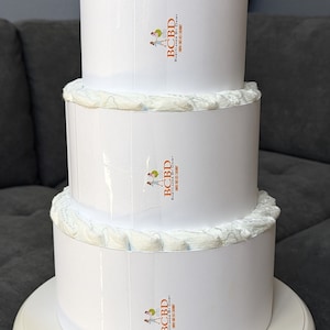 Ready to decorate Diaper Cake, Blank Diaper Cake for DIY, Plain Diaper Cake, Undecorated Diaper Cake 3 Tier small, Baby Shower Diaper Cake