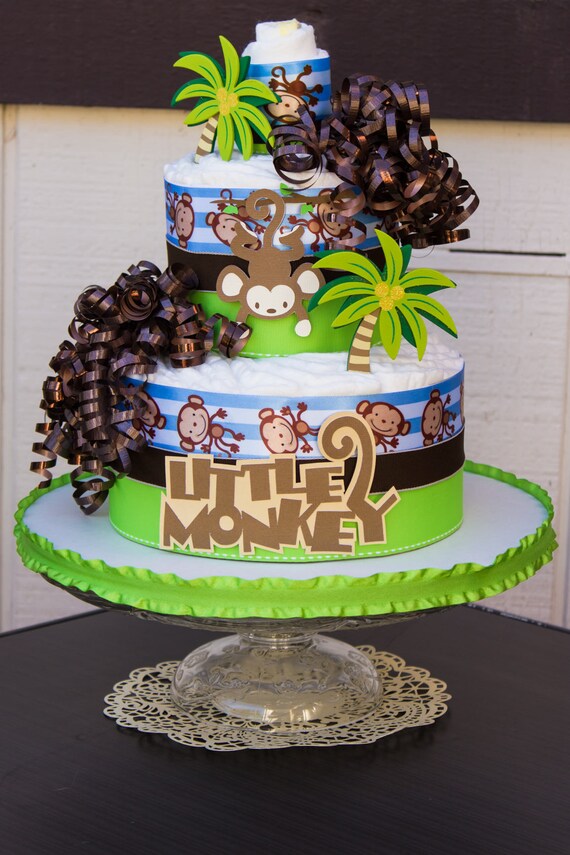 monkey diaper cake