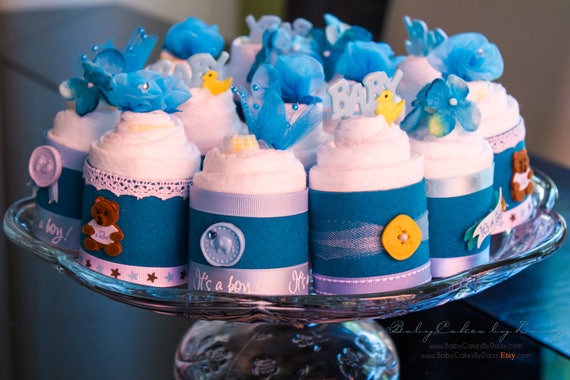 diaper cupcakes for baby showers