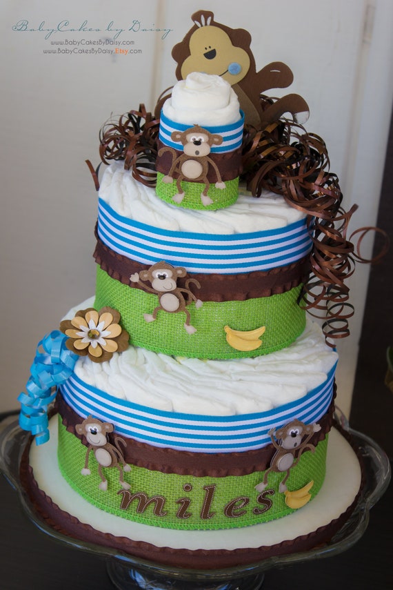 monkey diaper cake
