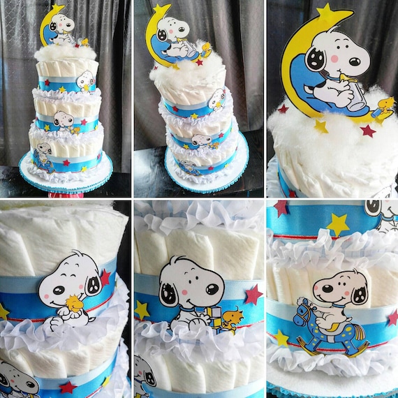 snoopy diaper cake
