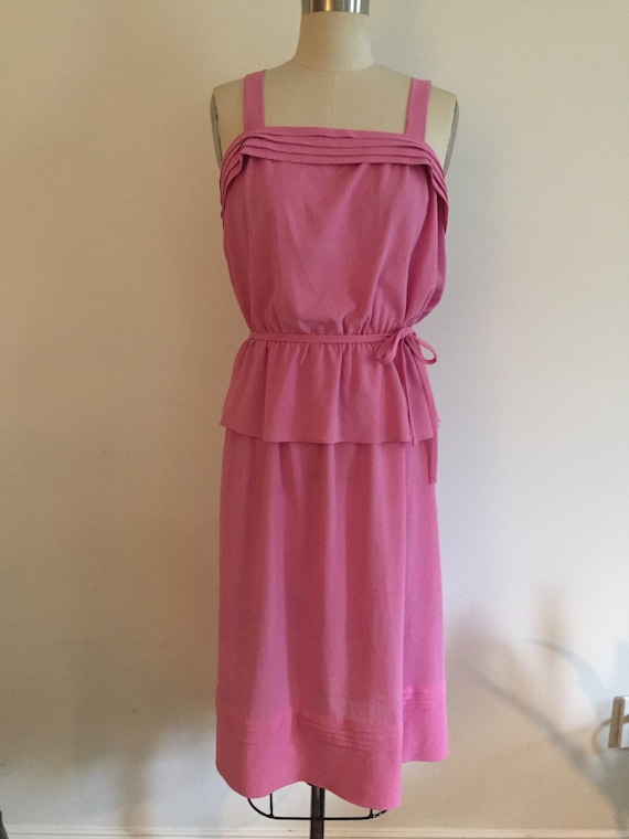 Pink Silk Top and Skirt Set