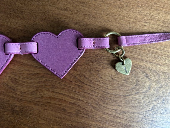 Vintage YSL Heart Belt, Pink Leather - image 2