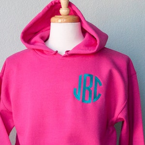 MONSTER HIGH EMBROIDERED Monogram Hoodie Youth Sweatshirt Skullette Bow Youth Sweatshirt image 3