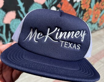 McKinney Texas Script Locals Only Hat Foam Trucker Hat Snap Back