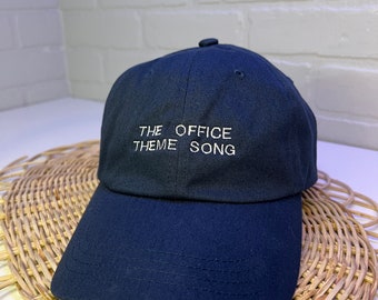 The Office Theme Song Embroidered Hats Dad Hats Cotton Twill Hats Office Fans Unisex Hats Adjustable Baseball Cap Funny