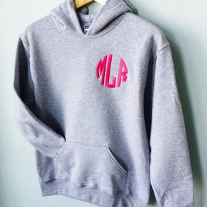 MONSTER HIGH EMBROIDERED Monogram Hoodie Youth Sweatshirt Skullette Bow Youth Sweatshirt image 2