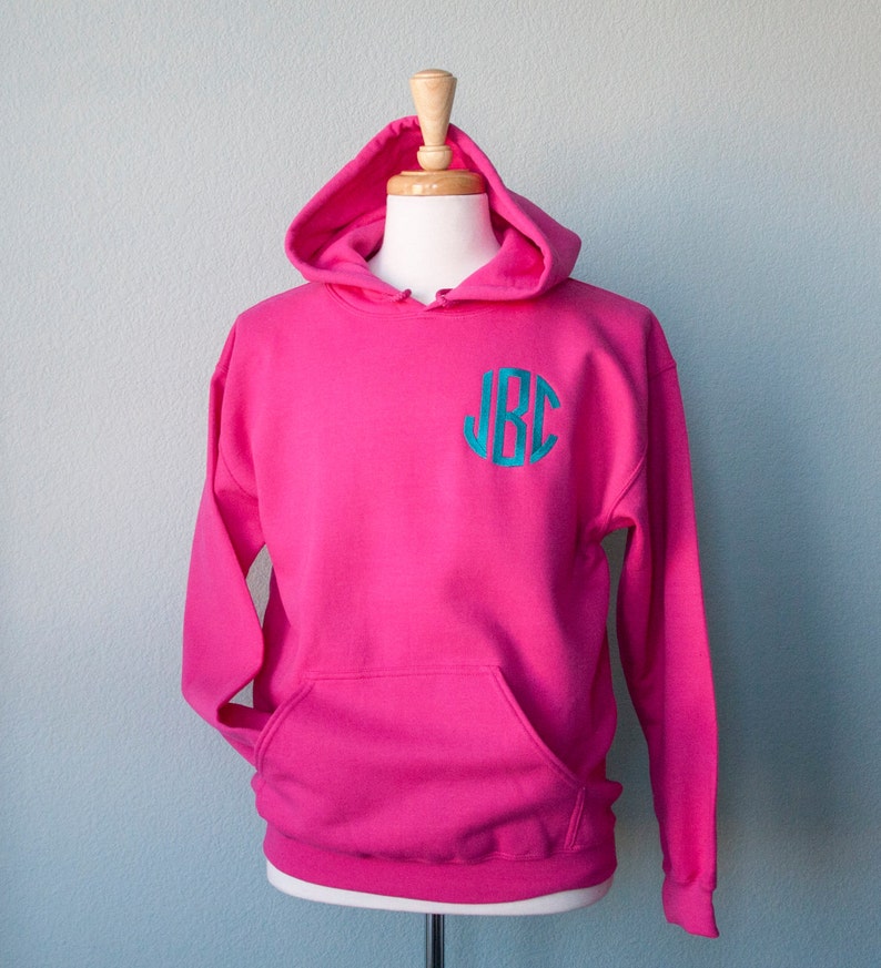 MONSTER HIGH EMBROIDERED Monogram Hoodie Youth Sweatshirt Skullette Bow Youth Sweatshirt image 3