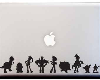 Calcomanía para computadora portátil TOY STORY, calcomanía con silueta de rayas, calcomanía para auto, calcomanía con tema de Disney