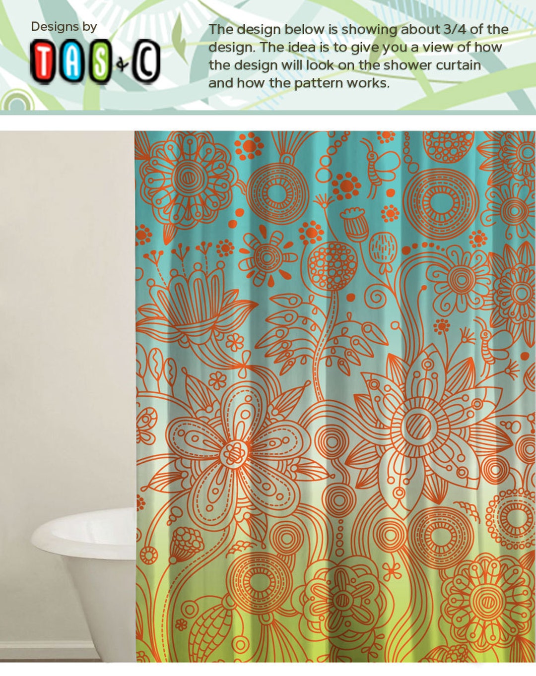 Garden Flower Shower Curtain Set Custom Shower Curtains Etsy