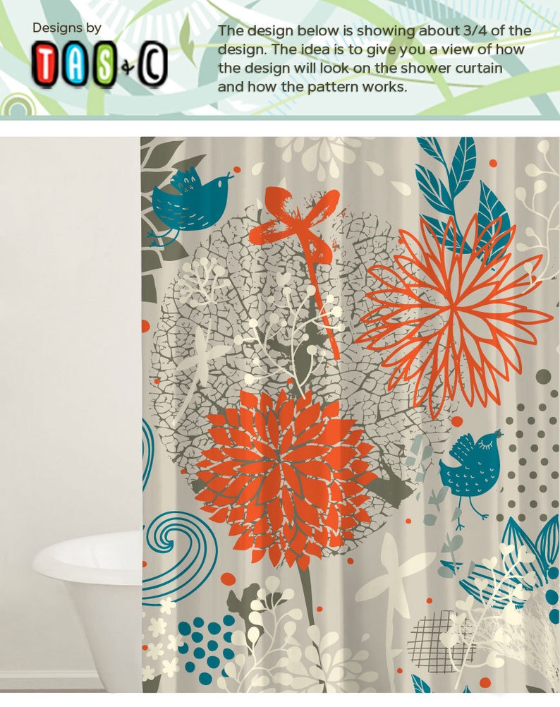 Bath Tub Curtain Shower Curtain Set Custom Shower Curtains Etsy