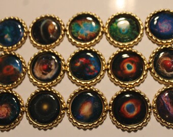 Geocache Coin Bottle Caps For Swag Trade Items - Deep Space