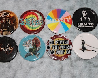 Refrigerator Magnets (2 Inch Domed Flexible Ferrite)  - Firefly / Serenity Set 1