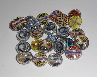 Miniature Geocache Glass Stones - Skins Set