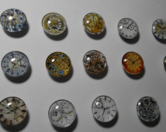 Designer Refrigerator Magnets - Steampunk Gears