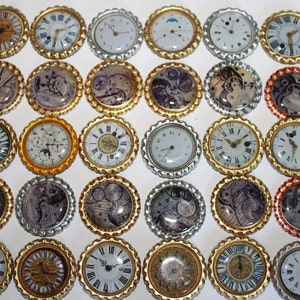 Double-Sided Watch Geocache Coins - Swag And Geocaching Trade Items - 15 Piece Bottle Cap Set