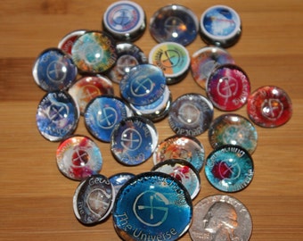 Miniature Geocache Glass Stones - Nebula / Deep Space / Geocaching The Universe Set