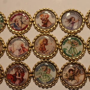 Geocache Coin Bottle Caps For Swag Trade Items - Garden Fairies