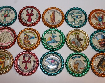Geocache Coin Bottle Caps For Swag Trade Items - Egypt Old School Geocaching