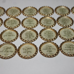 Christian Scripture Geocache Coin Bottle Caps - 24 Piece Custom Set ...