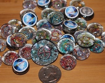 Miniature Geocache Glass Stones - Steampunk / Get Into Gear