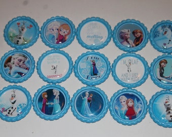 Frozen Theme Bottle Cap Set 2