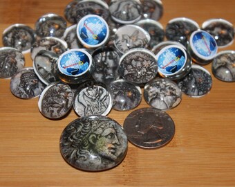 Miniature Geocache Glass Stones - Ancient Coins Set
