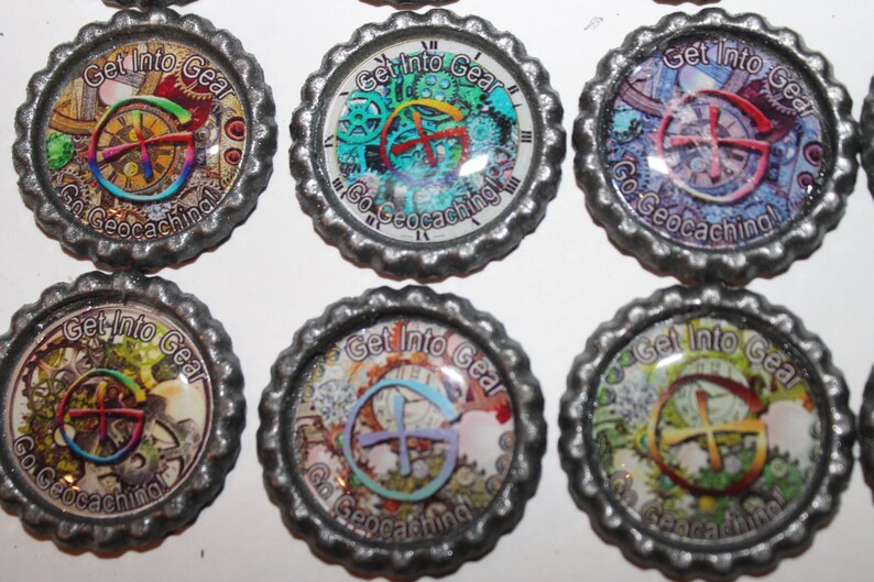 Geocache Coin Bottle Caps For Swag Trade Items 15 Piece Etsy