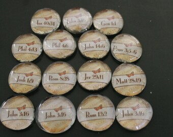 Christian Geocaching Glass Stones With Scriptures