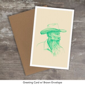 Greeting Card // COWBOY // Colored Pencil Drawing - Art Print
