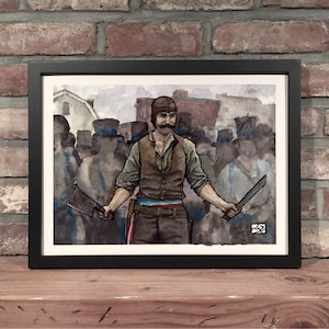 BILL THE BUTCHER Gangs of New York // Gouache & Pen and Ink  - Art Print