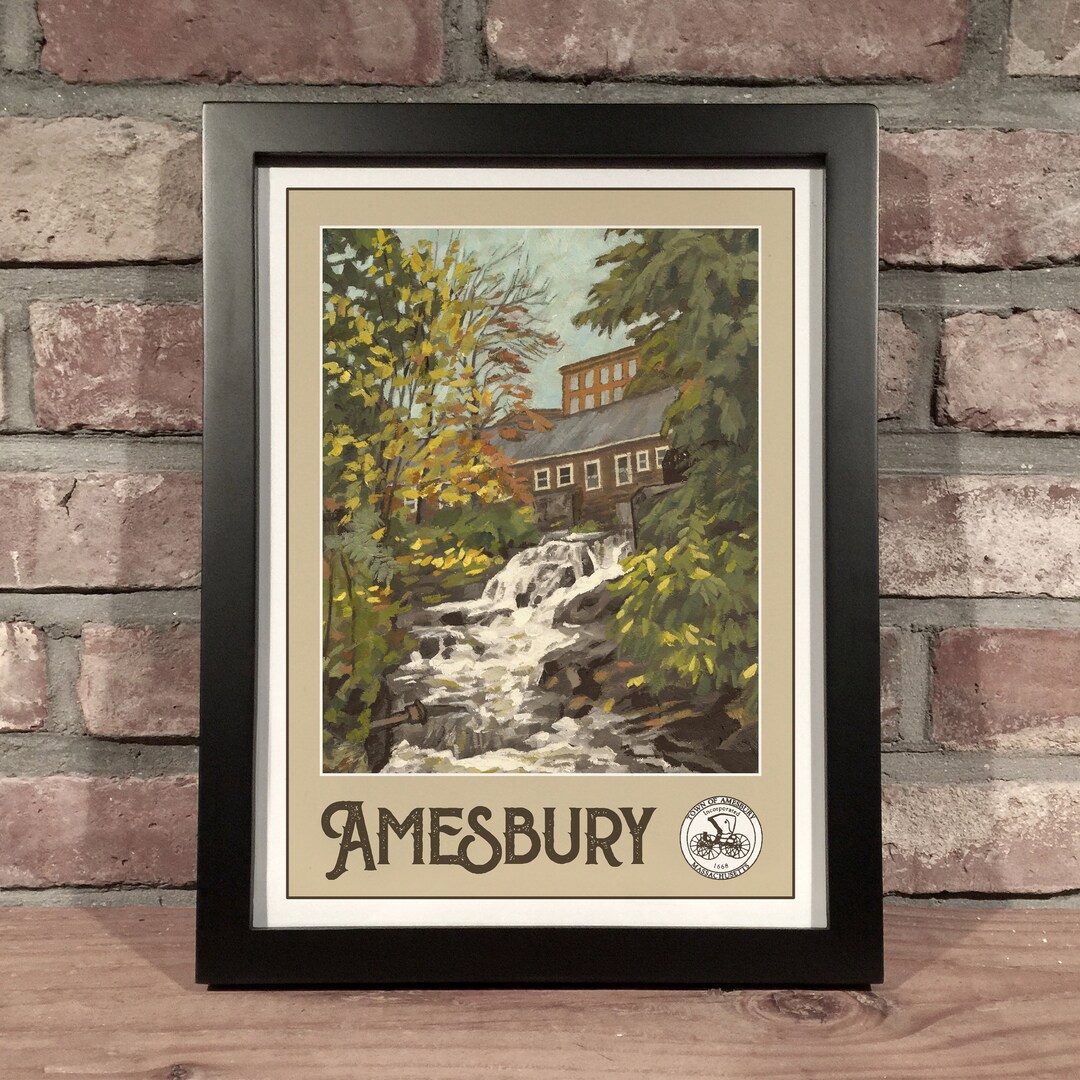 AMESBURY MA // Oil Painting Art Print Etsy