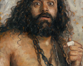 Bruiser Brody Art Print: Vintage Wrestling Oil Painting