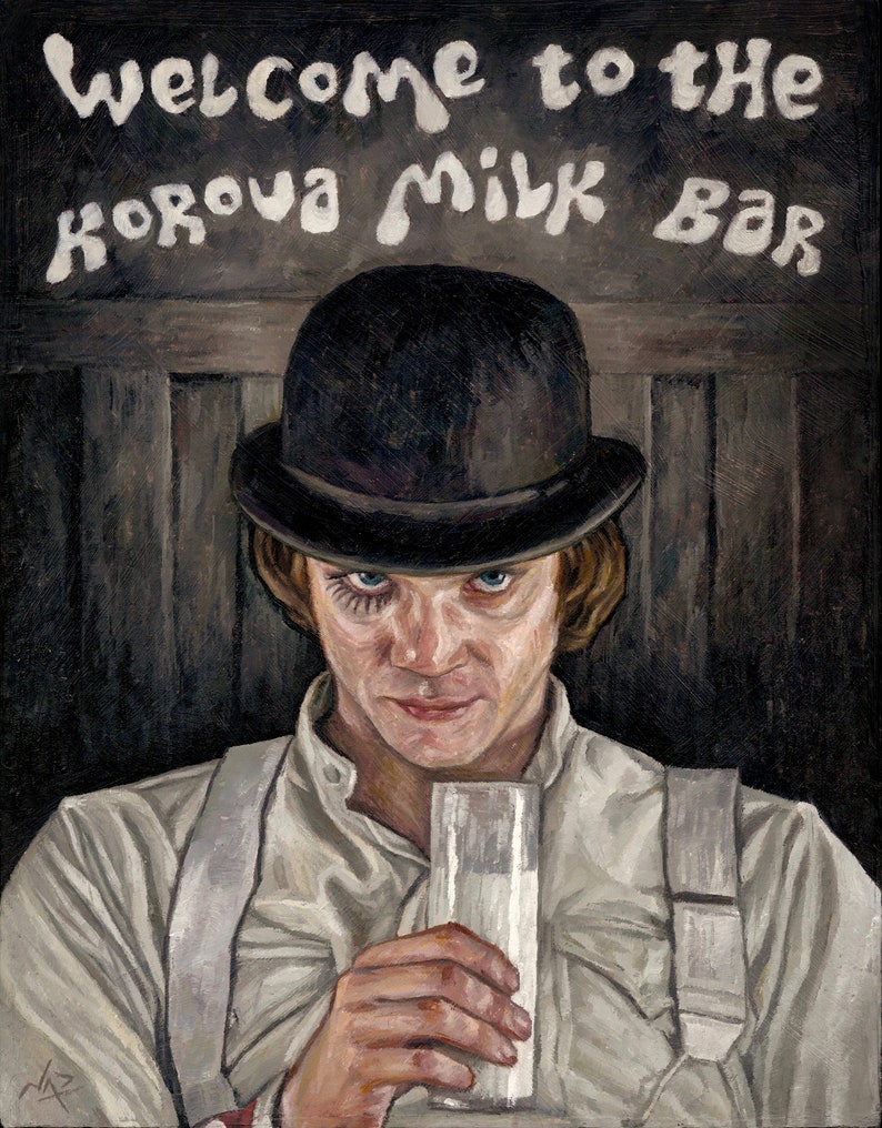 Art Print // A CLOCKWORK ORANGE Oil Painting Etsy