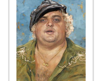 Original Dusty Rhodes Oil Painting | 9" x 12" Hand-Painted Wrestling Portrait | "The American Dream" Original Artwork