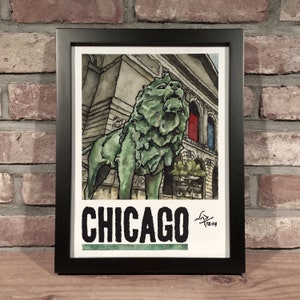 CHICAGO ART INSTITUTE // Ink & Watercolor  - Art Print